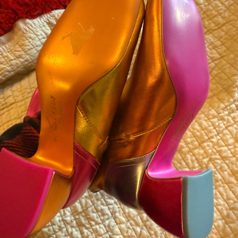Sam Edelman circus colorblock boots size 6 boot - Picture 6 of 6